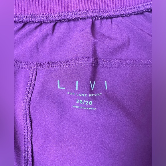 LIVI Stretch Woven Ankle Length Pant with Stretchy Ribbed Panel 26 28 Pu… - Picture 7 of 9